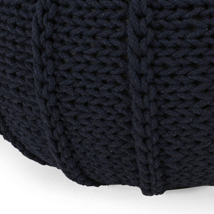 Bordeaux Knitted Pouf Ottoman and Floor Cushion