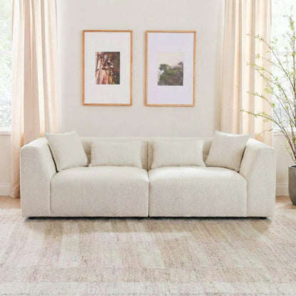 Jefferson Soft Chenille Modern Sofa and Cushion