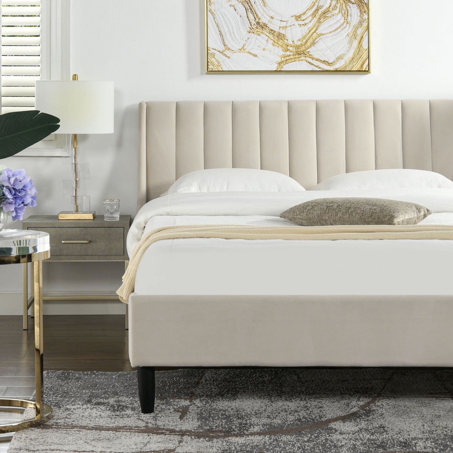 Aspen Vertical Tufted and Modern Platform Bed