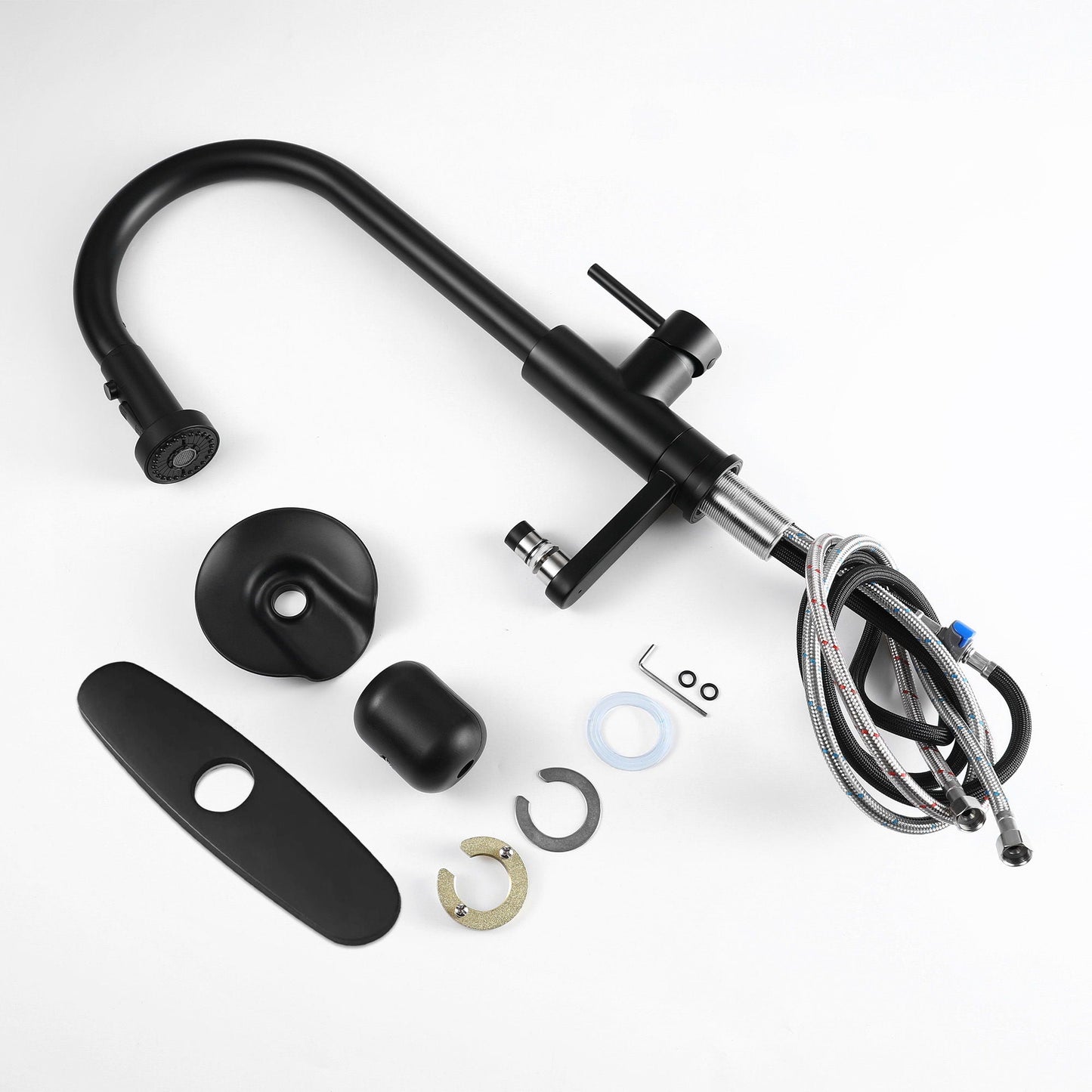 3 In 1 Kitchen Faucet and Press Glass Rinser