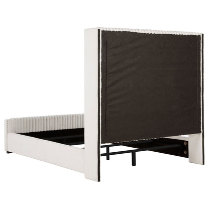 Ian Upholstered Bed with Vertical Tufting