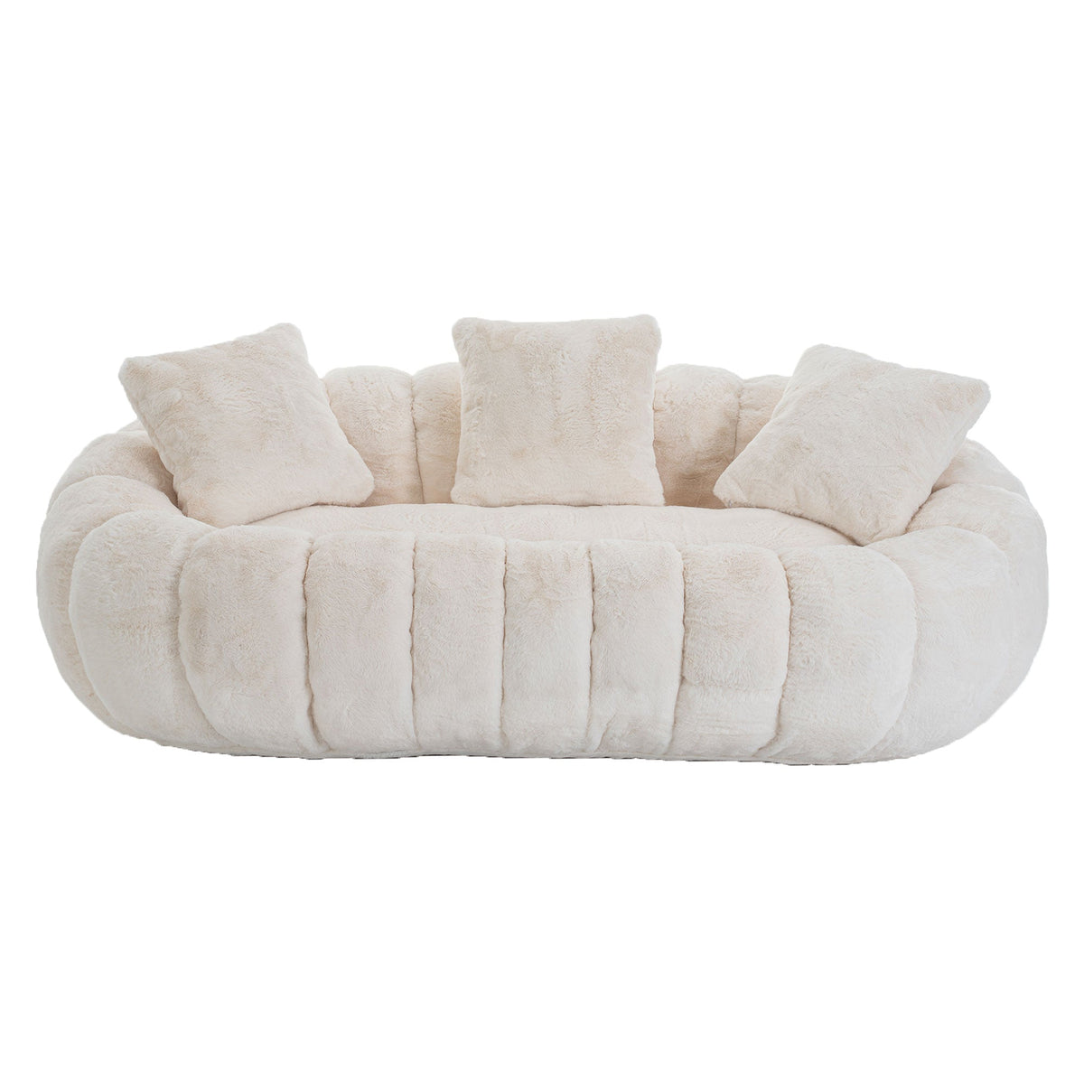 Floral Faux Fur and Ultra Soft Two Seater Sofa