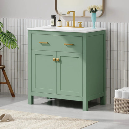 Bathroom Vanity Ceramic Sink and Soft Close Doors