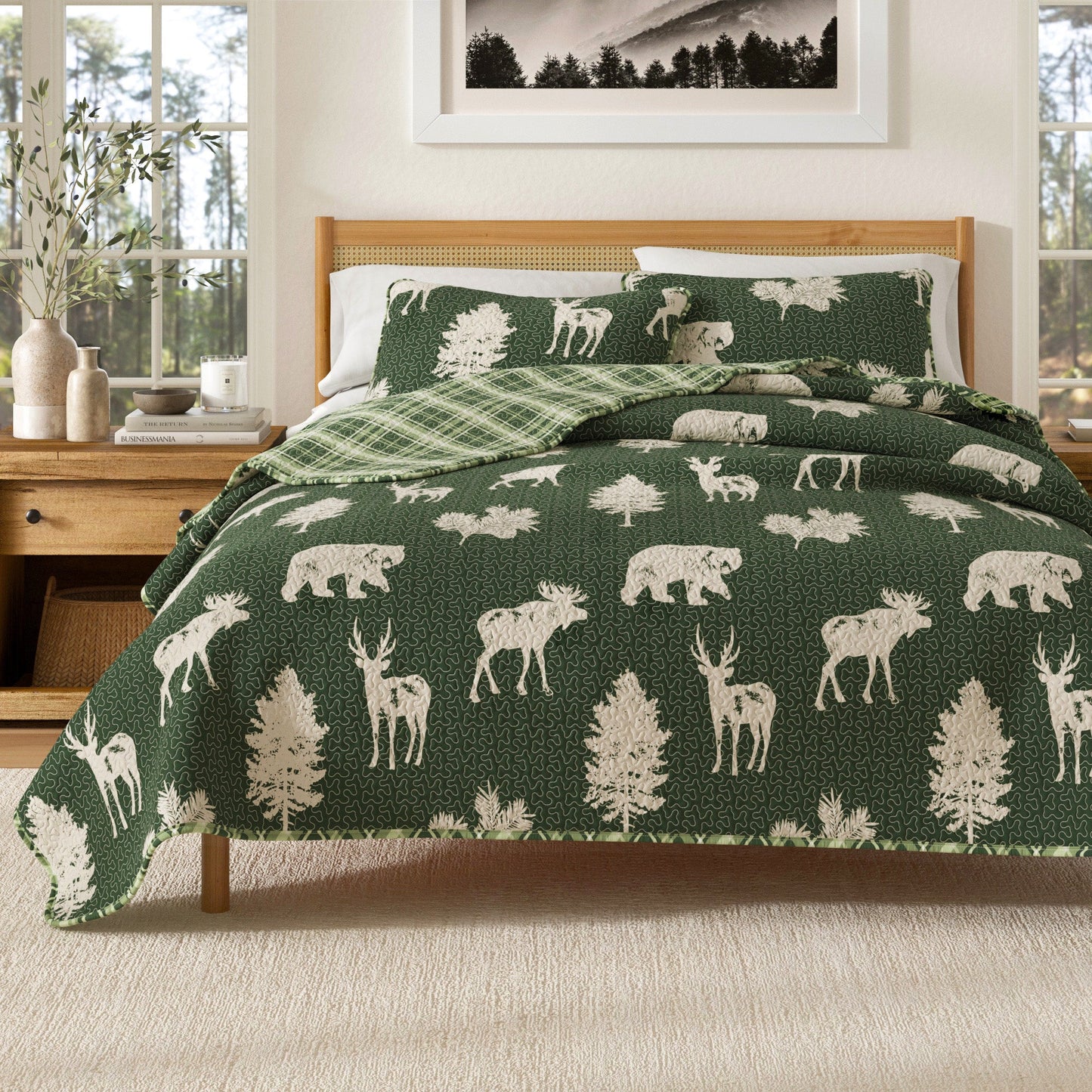 Rustic Lodge Quilt Set For The Deer And Bear