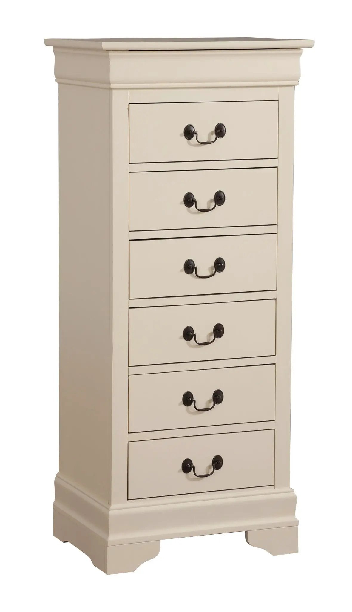 Traditional style lingerie chest with dark metal pulls by Unique Piece Furniture on Tampa Home & Garden Store