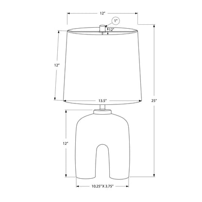 Table lamp cream resin with modern silhouette and drum shade Unique Piece Furniture on Tampa Home & Garden Store