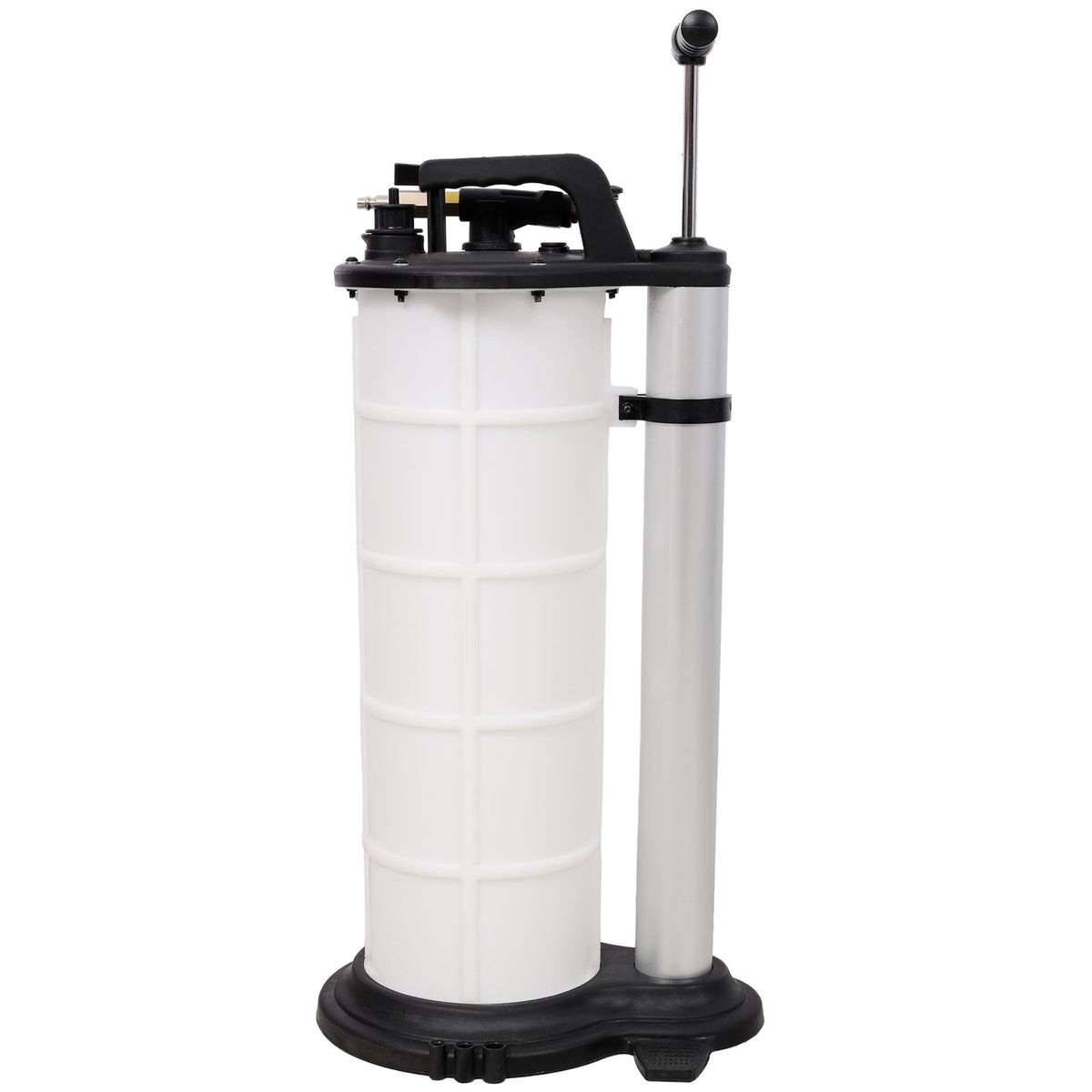 HouseOfZazla pneumatic oil extractor pump with white reservoir and black base on Tampa Home & Garden Store