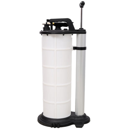 HouseOfZazla pneumatic oil extractor pump with white reservoir and black base on Tampa Home & Garden Store