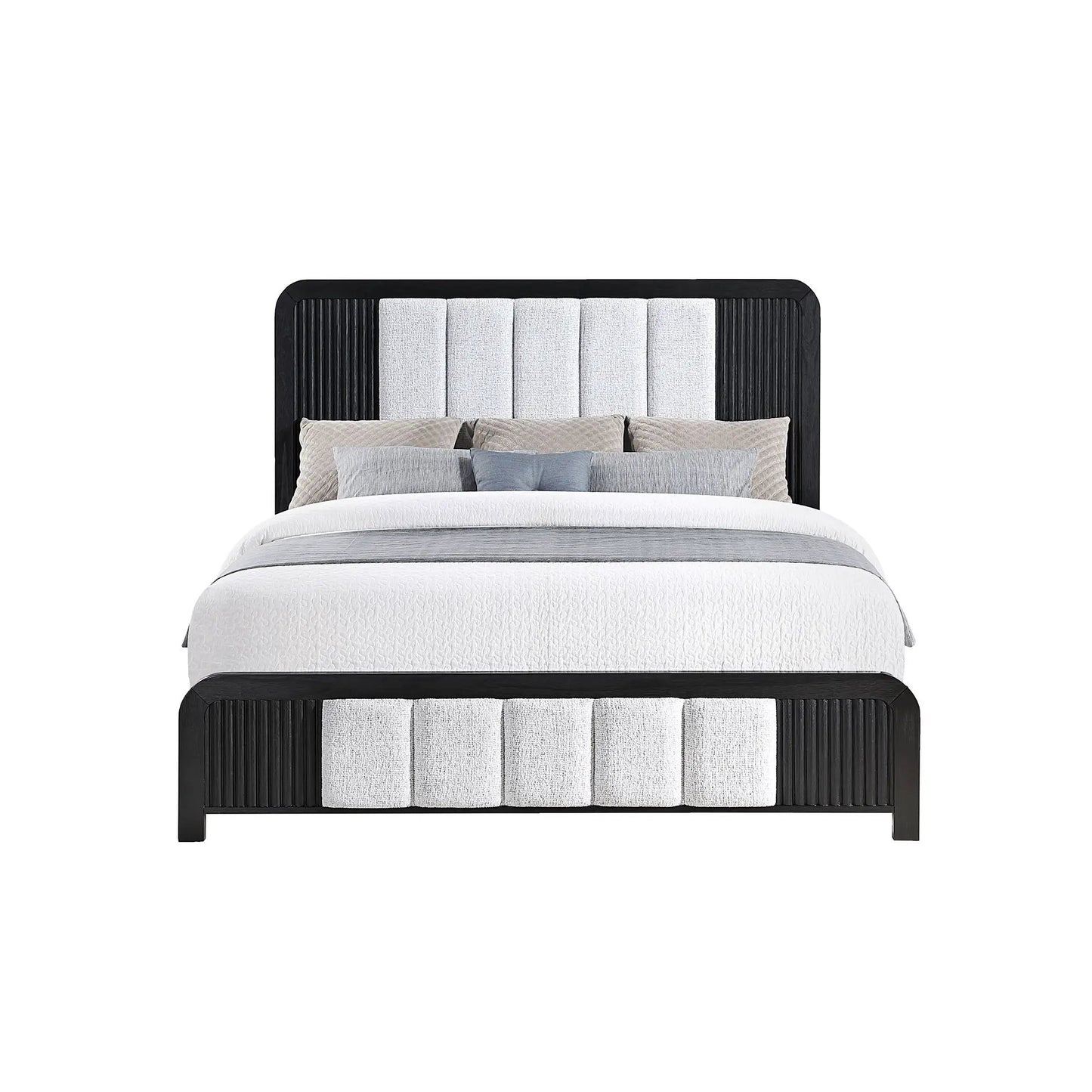 Beverly Bed With Fluted Detailing and Low Profile