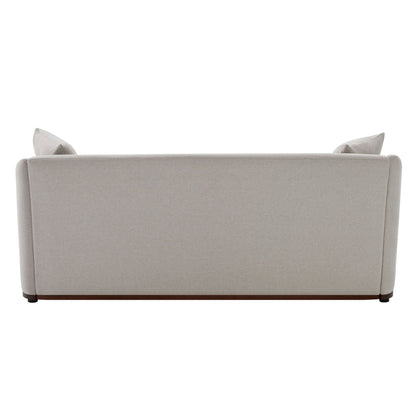 Modern 3 Seat Sofa With Chenille And Two Pillows