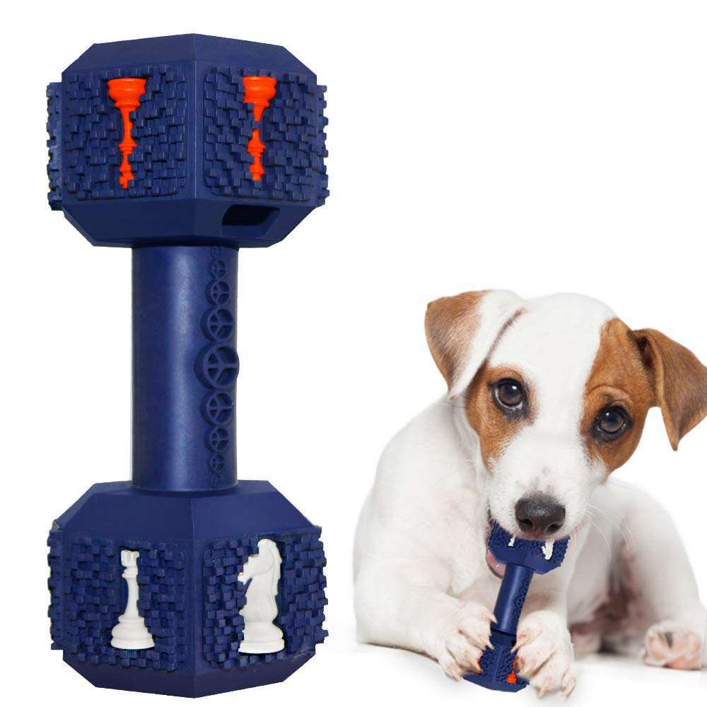 Durable blue dumbbell chew toy for aggressive chewers, medium to large dogs, Sell My Stuff on Tampa Home & Garden Store