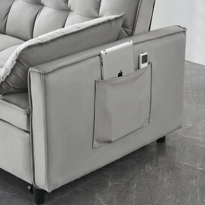 Sofa Bed With Pockets 3 In 1 Convertible
