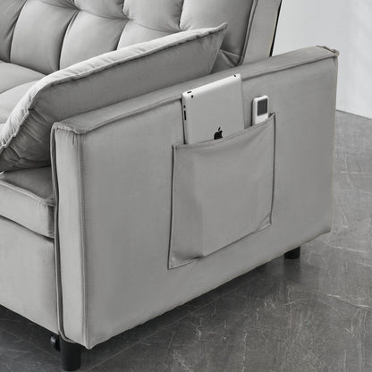 Large 3 In 1 Sofa Bed and Velvet Living Room