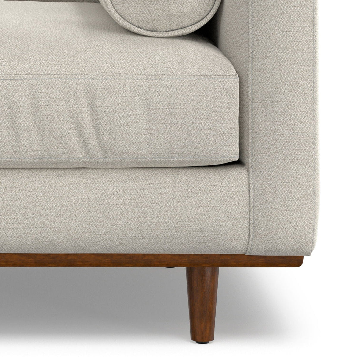 Wide Arm Chair with removable cushions in beige boucle fabric, HouseOfZazla on Tampa Home & Garden Store