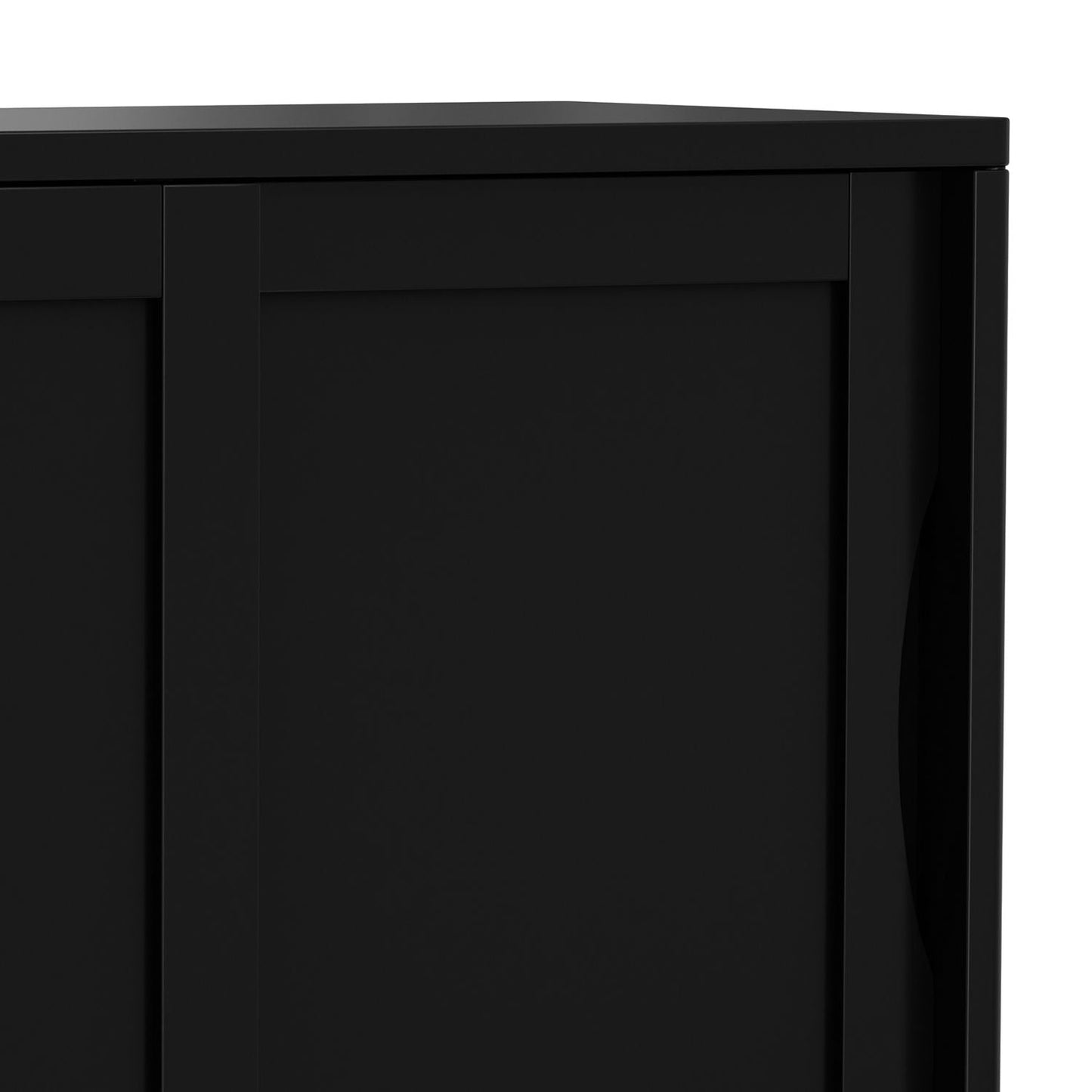 Harper low storage cabinet black finish accent cabinet with clean modern lines on Tampa Home & Garden Store