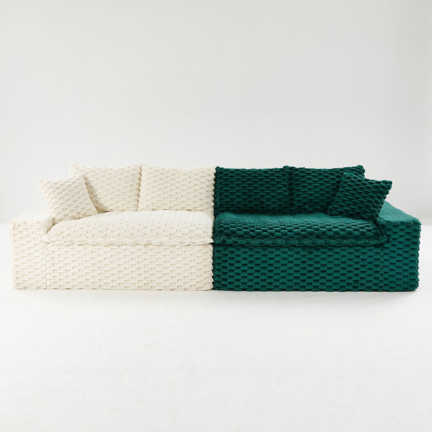 Modular Four Seater Sofa In Pink And Black