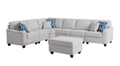 Leo Comfort Modular Sofa and Ottoman Set