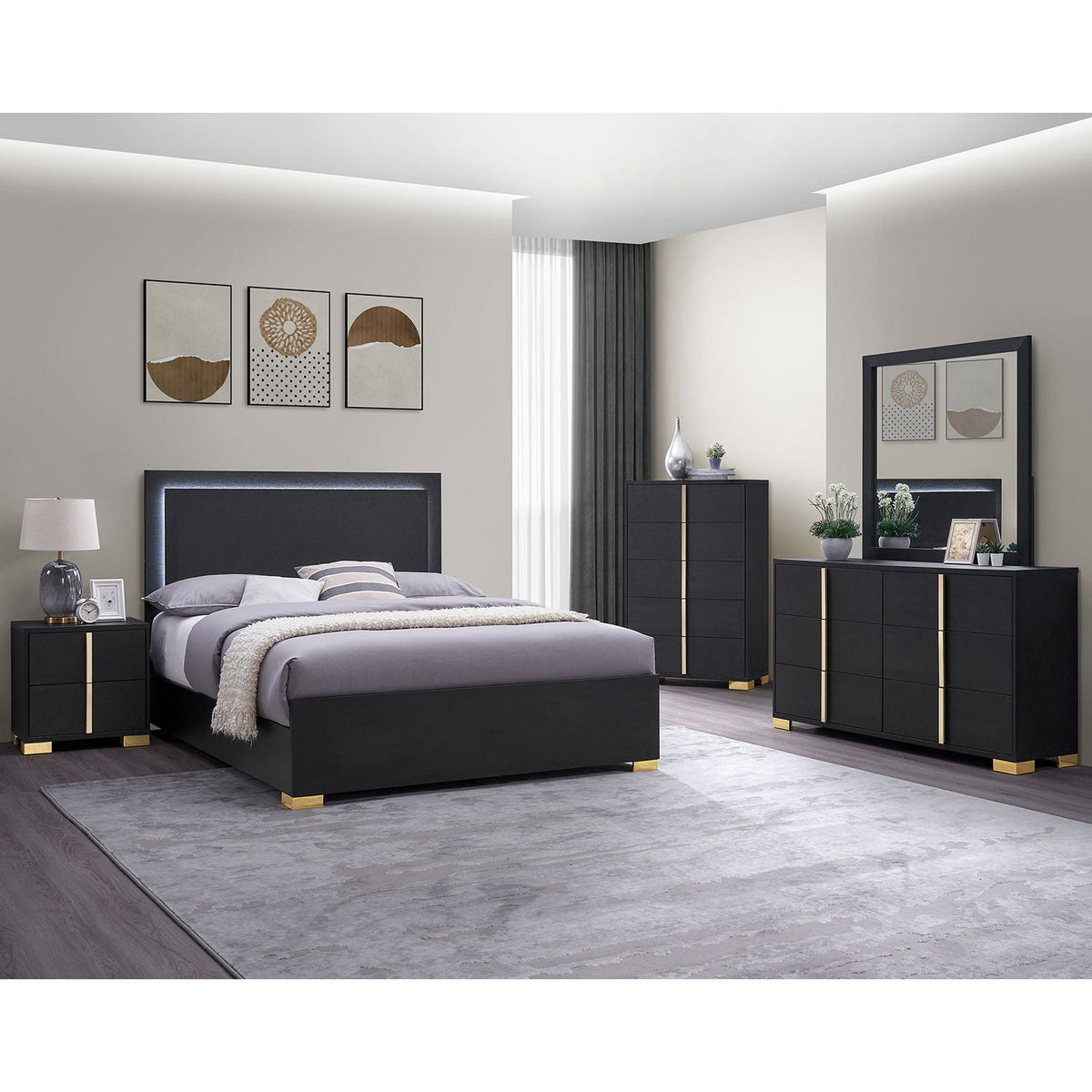 Jeremiah LED Panel Bed and Touch Lighting