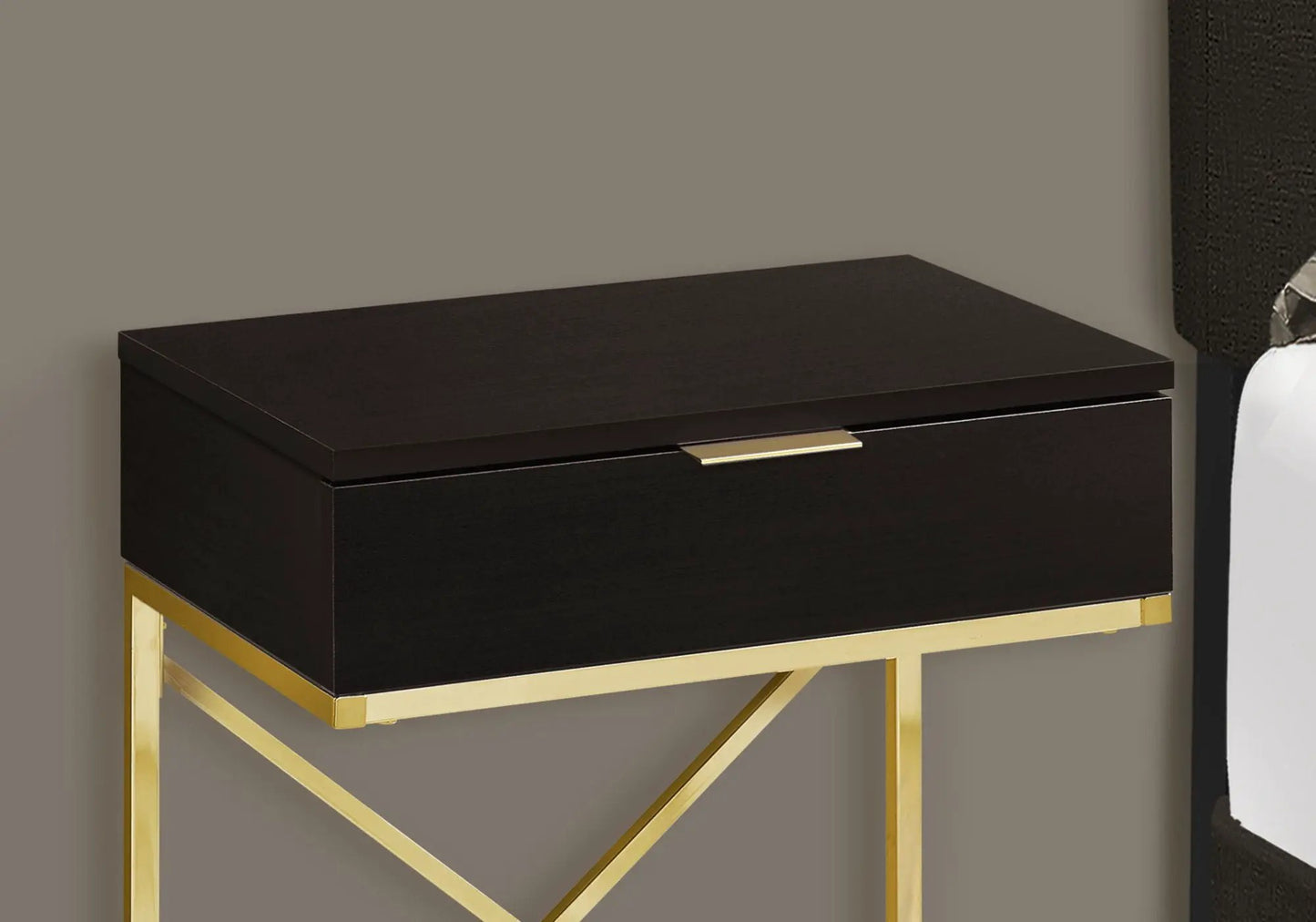Accent Side Table With Storage Drawer Large Top