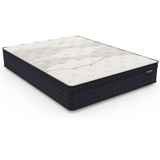 Diamond Nina Copper Cooling Supportive Hybrid Twin Mattress HouseOfZazla, quilted top navy sides on Tampa Home & Garden Store