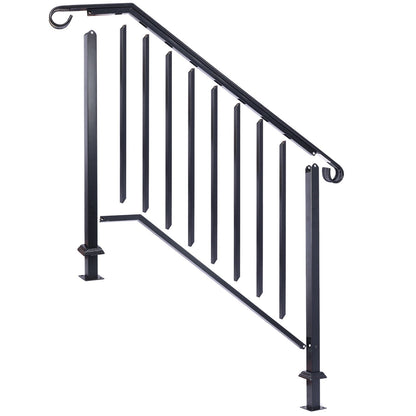 A Powder Coated Wrought Iron Handrail For Steps