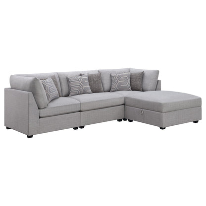 Lafayette Modular Sectional Sofa gray fabric 2-piece set by HouseOfZazla on Tampa Home & Garden Store