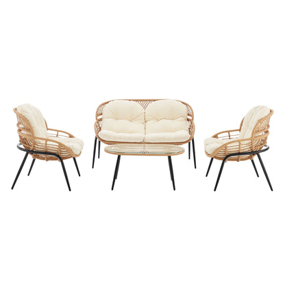 Modern Four Piece Outdoor Conversation Set