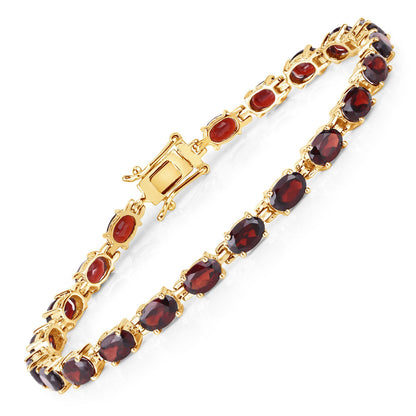 Bracelet with 11.22ct oval garnet stones set in gold-tone links by Bids.com on Tampa Home & Garden Store