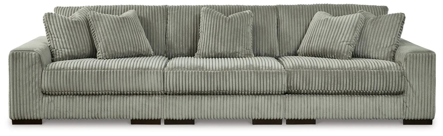 Lindyn Sectional Sofa with Cord Upholstery