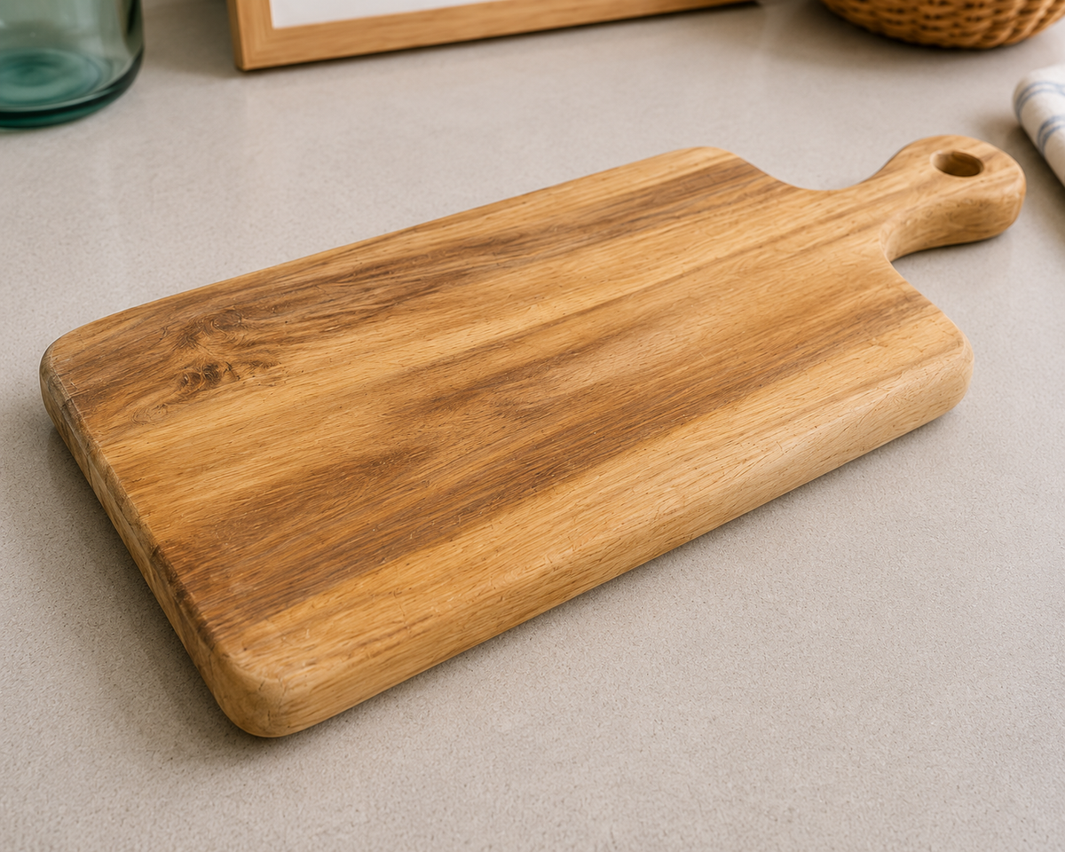 Harbor Teak Cutting Board by The Broward Design Center, teak board with rounded handle on Tampa Home & Garden Store