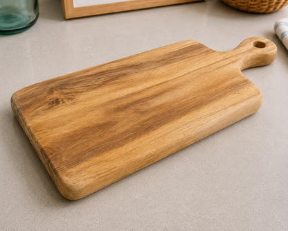 Harbor Teak Cutting Board by The Broward Design Center, teak board with rounded handle on Tampa Home & Garden Store