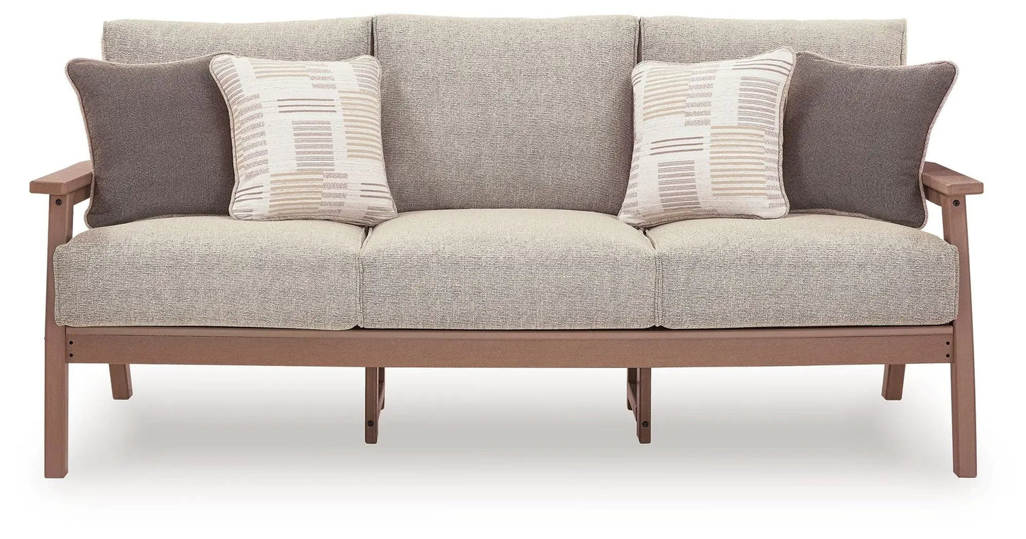 Sofa Grover Beach with Cushion, driftwood fabric on wood frame by Unique Piece Furniture on Tampa Home & Garden Store