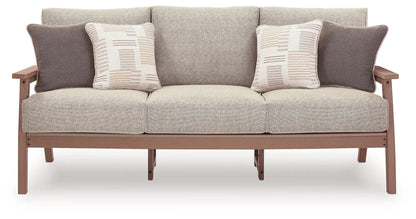 Sofa Grover Beach with Cushion, driftwood fabric on wood frame by Unique Piece Furniture on Tampa Home & Garden Store