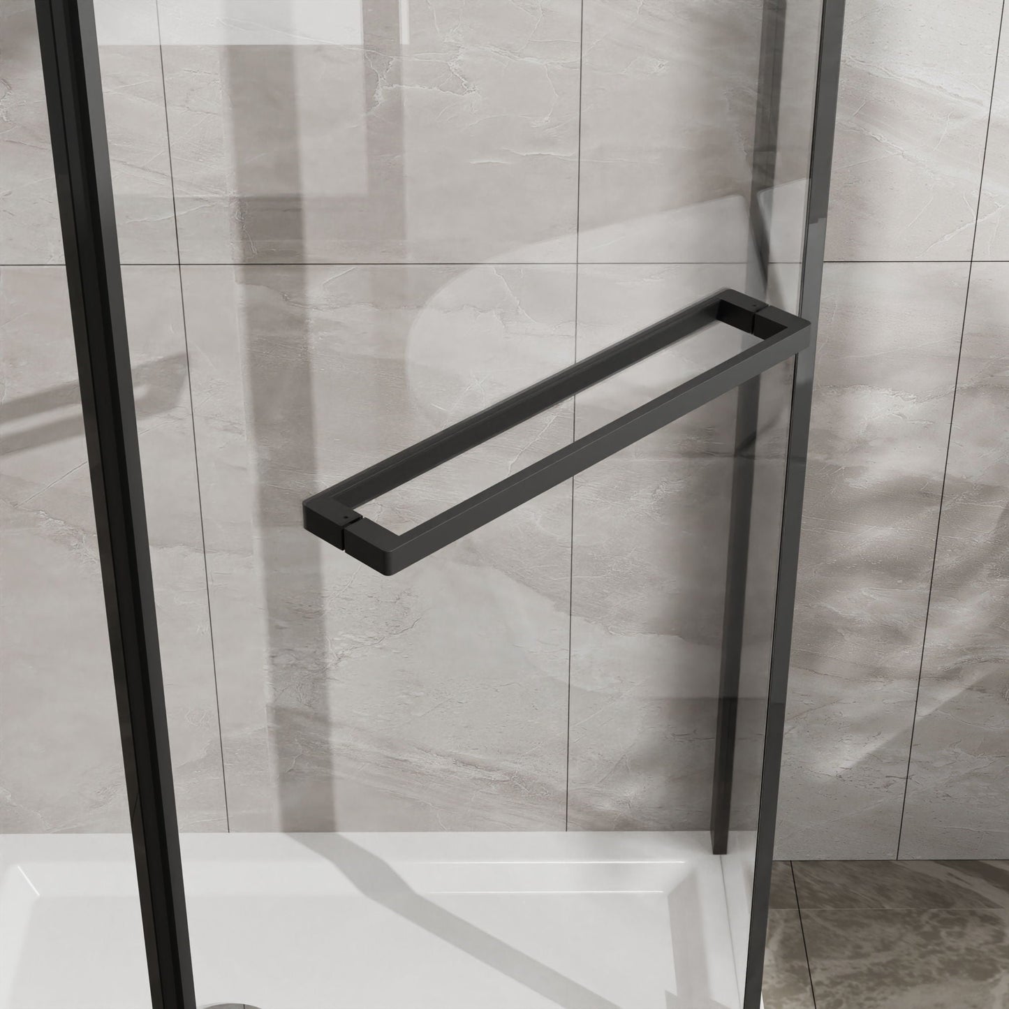 Frameless Neo Angle Shower Door and Acrylic Base