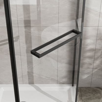 Frameless Neo Angle Shower Door and Acrylic Base