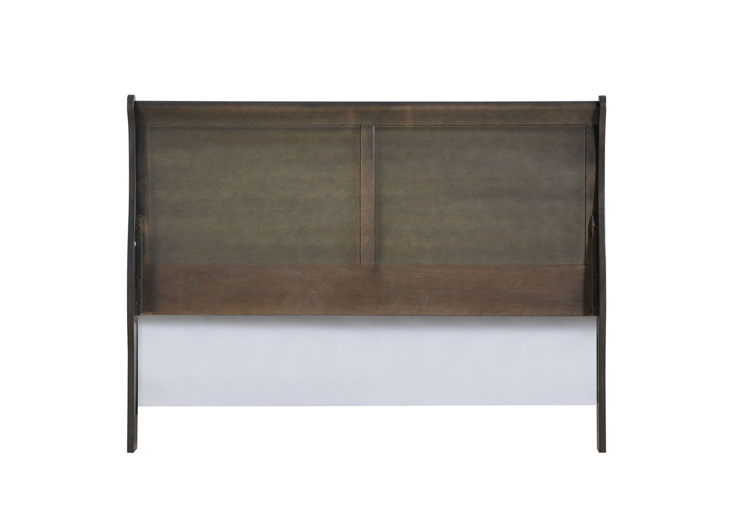 Louis Philippe Sleigh Style Bed headboard in dark brown wood by HouseOfZazla on Tampa Home & Garden Store