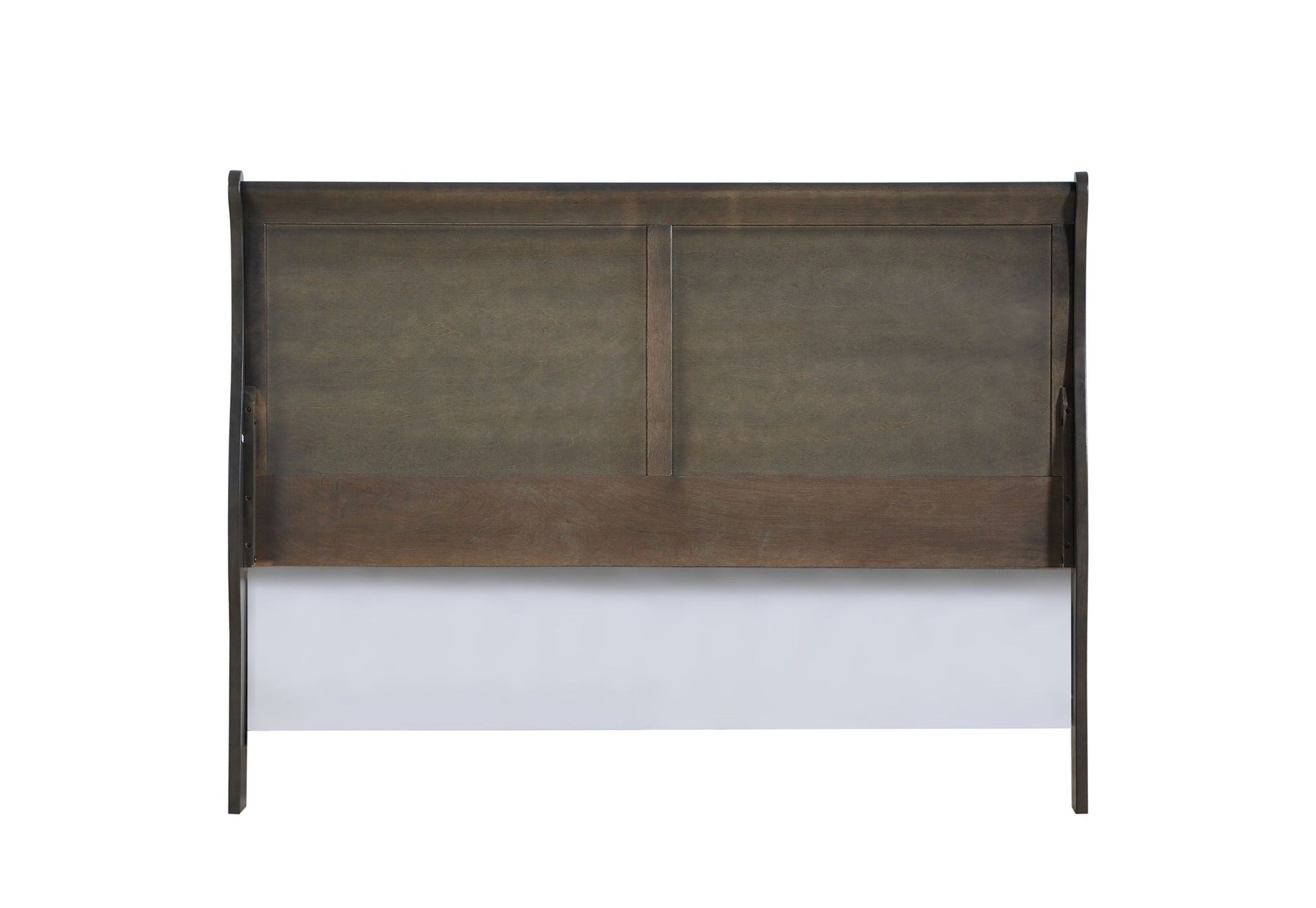 Louis Philippe Sleigh Style Bed headboard in dark brown wood by HouseOfZazla on Tampa Home & Garden Store