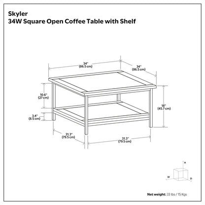 Skyler Solid Mango Wood Table and Metal Base