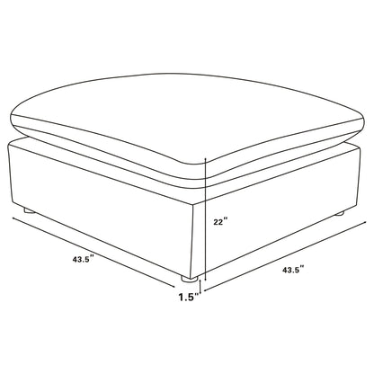 Segoura modular sectional with ottoman line-art diagram, 2-piece living room set by HouseOfZazla on Tampa Home & Garden Store