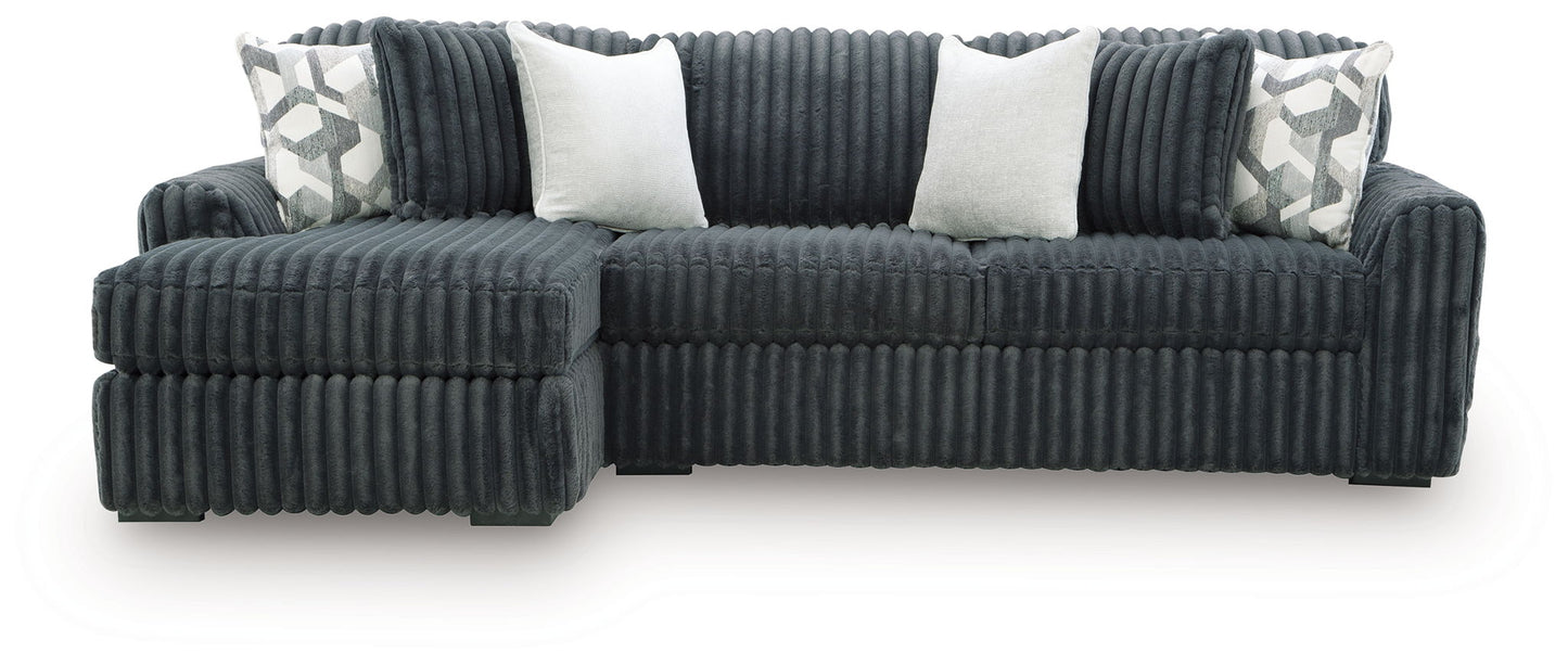 Midnight Madness Sectional and Jumbo Corduroy