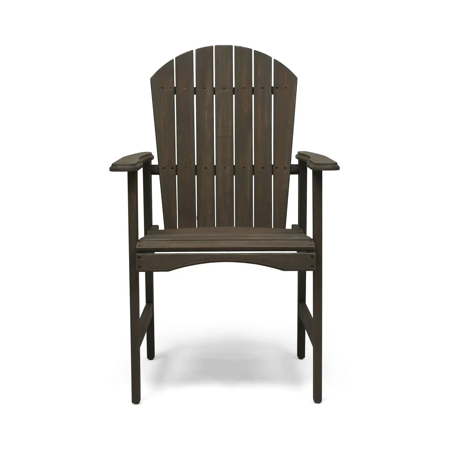 Weather Resistant Acacia Wood Adirondack Dining Chairs Set of 2 with slatted back on Tampa Home & Garden Store
