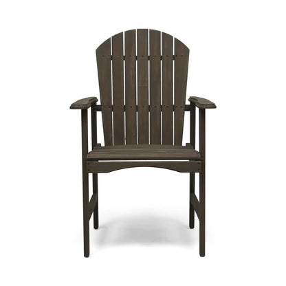 Weather Resistant Acacia Wood Adirondack Dining Chairs Set of 2 with slatted back on Tampa Home & Garden Store