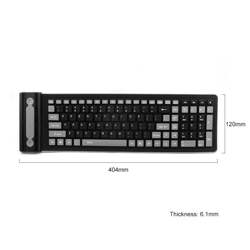 FLIPSTYLEZLLC 24g Wireless Mute Folding Keyboard black foldable keyboard on Tampa Home & Garden Store