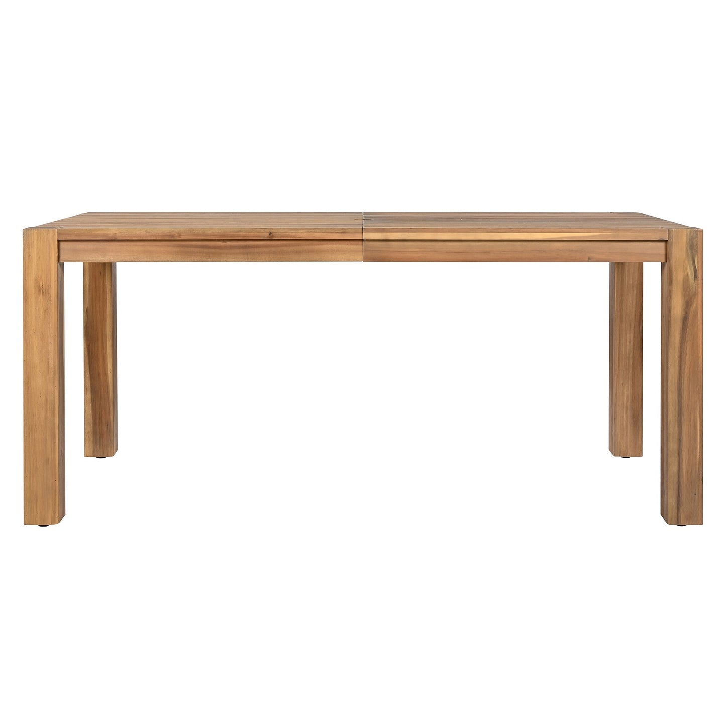 Trexm 7 Piece Acacia Patio Table and 6 Chairs Set