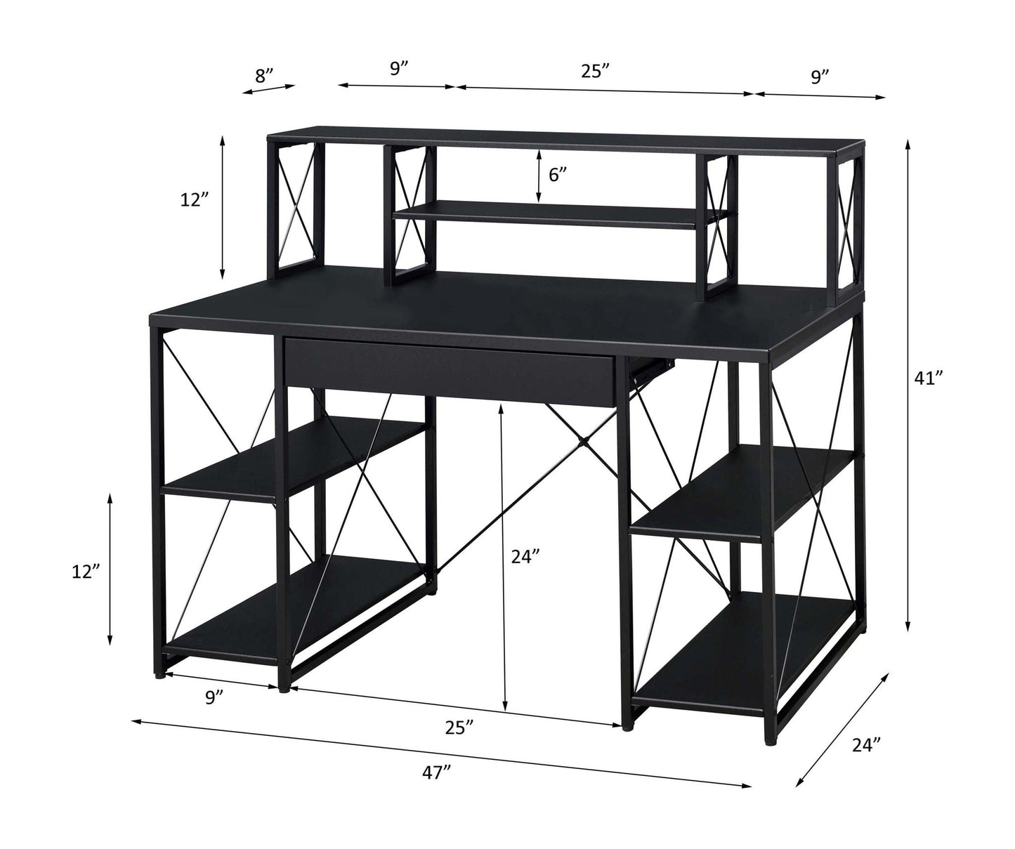 Amiel All Purpose Writing Desk With Ample Storage