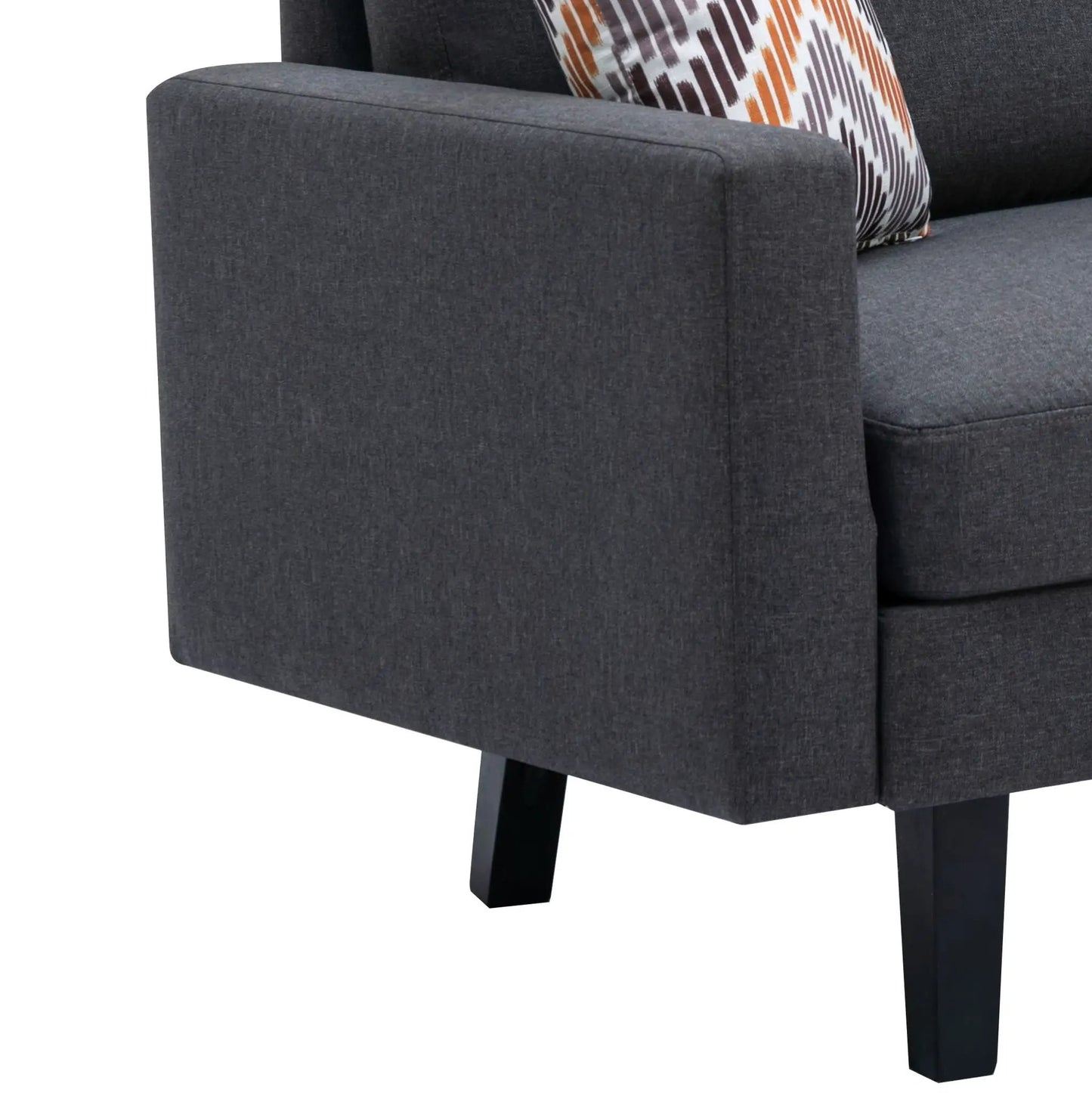 Bahamas Minimalistic Sofa With 2 Throw Pillows