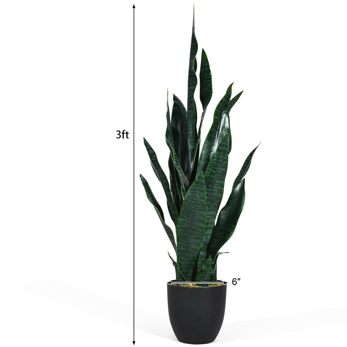 Planta de serpiente artificial de imitación para interior y exterior de 35.5 pulgadas