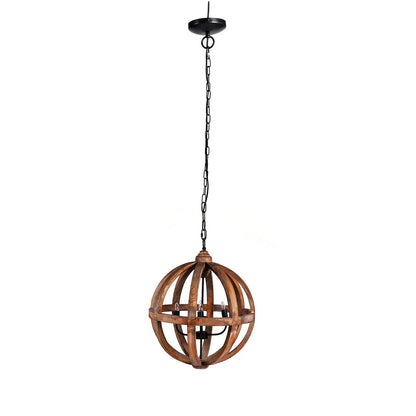 Wood Chandelier with Adjustable Chain for Kitchen