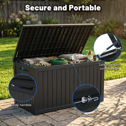 180 Gallon Outdoor Storage Deck Box for a Patio