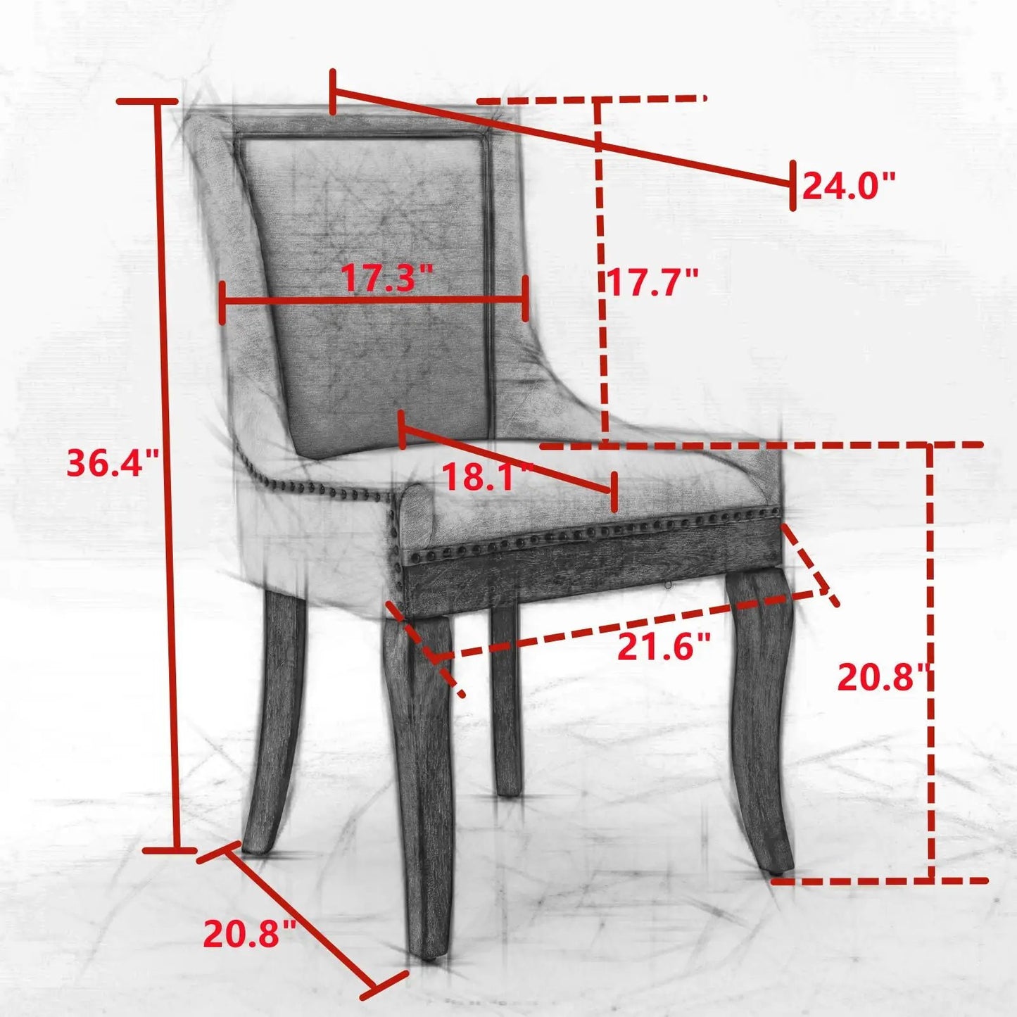 Ultra Side Dining Chair Set of 2 With High Back